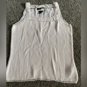 Ralph Lauren  Crochet Macrame Boho Beach Chic Glam Cami Tank Casual Blouse